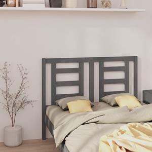 VidaXL Hoofdbord 126x4x100 cm massief grenenhout grijs