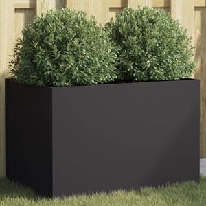 VidaXL Plantenbak 62x40x39 cm koudgewalst staal zwart