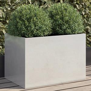 VidaXL Plantenbak 62x40x39 cm roestvrij staal zilverkleurig