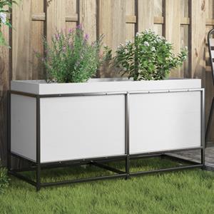 VidaXL Plantenbak 100x40x50 cm massief grenenhout wit