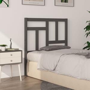 VidaXL Hoofdbord 80,5x4x100 cm massief grenenhout grijs