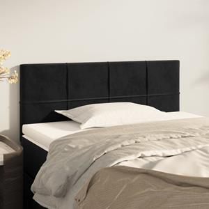 VidaXL Hoofdbord 90x5x78/88 cm fluweel zwart