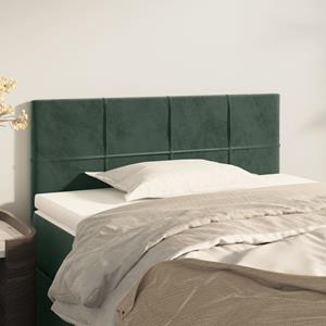 VidaXL Hoofdbord 90x5x78/88 cm fluweel donkergroen