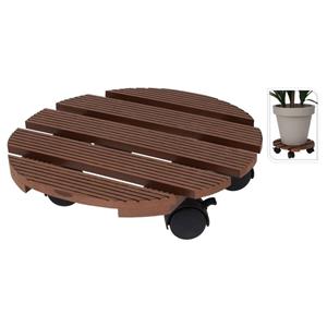 ProGarden Plantentrolley rond 29 cm bruin