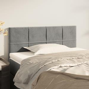 VidaXL Hoofdbord 100x5x78/88 cm fluweel lichtgrijs