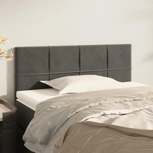 VidaXL Hoofdbord 100x5x78/88 cm fluweel donkergrijs