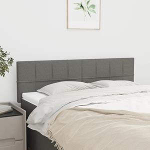 VidaXL Hoofdborden 2 st 72x5x78/88 cm stof donkergrijs
