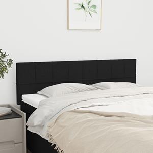 VidaXL Hoofdborden 2 st 72x5x78/88 cm stof zwart