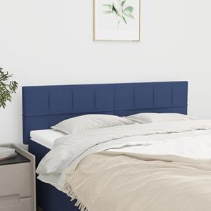 VidaXL Hoofdborden 2 st 72x5x78/88 cm stof blauw