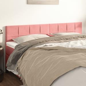 VidaXL Hoofdborden 2 st 80x5x78/88 cm fluweel roze 8720287149170