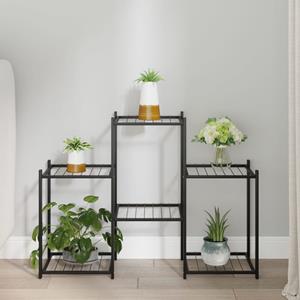 VidaXL Bloemenstandaard 83x25x60 cm ijzer zwart