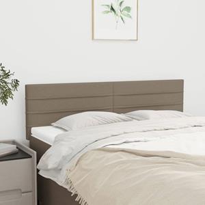 VidaXL Hoofdborden 2 st 72x5x78/88 cm stof taupe