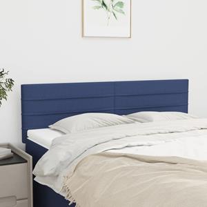 VidaXL Hoofdborden 2 st 72x5x78/88 cm stof blauw