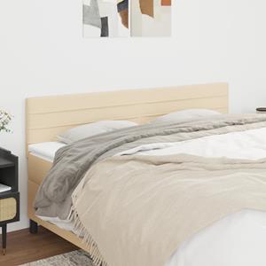 VidaXL Hoofdborden 2 st 80x5x78/88 cm stof crèmekleurig 8720287150077