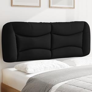 VidaXL Hoofdbordkussen 120 cm stof zwart