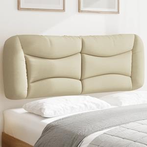 VidaXL Hoofdbordkussen 120 cm stof crèmekleurig
