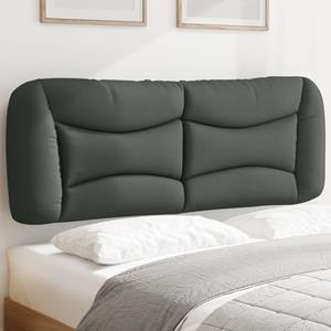 VidaXL Hoofdbordkussen 140 cm stof donkergrijs