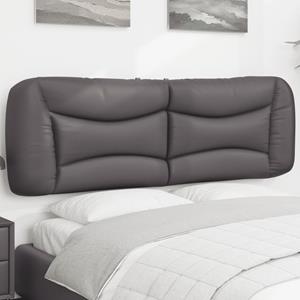VidaXL Hoofdbordkussen 160 cm kunstleer grijs