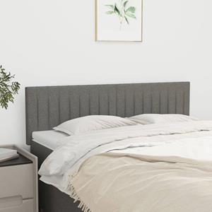 VidaXL Hoofdborden 2 st 72x5x78/88 cm stof donkergrijs 8720287150879