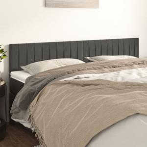 VidaXL Hoofdborden 2 st 80x5x78/88 cm fluweel donkergrijs 8720287151098