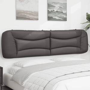 VidaXL Hoofdbordkussen 200 cm kunstleer grijs