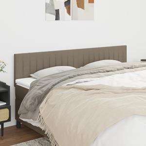 VidaXL Hoofdborden 2 st 90x5x78/88 cm stof taupe 8720287151180