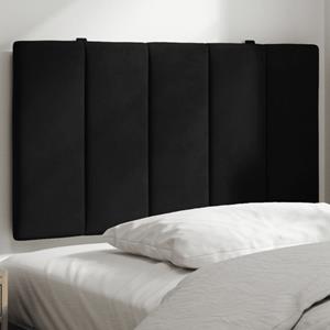 Hoofdbordkussen 80 cm fluweel zwart