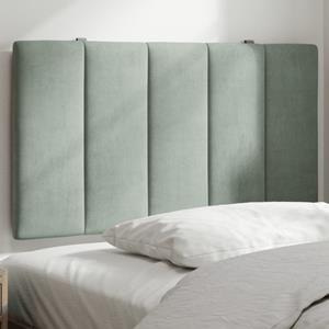 VidaXL Hoofdbordkussen 90 cm velvet lichtgrijs