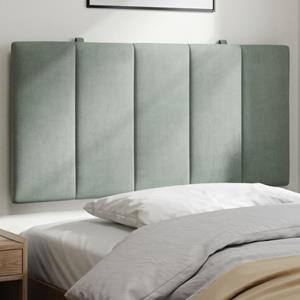 VidaXL Hoofdbordkussen 100 cm velvet lichtgrijs