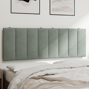VidaXL Hoofdbordkussen 120 cm fluweel lichtgrijs