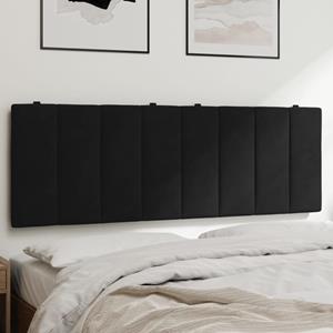 vidaxl Hoofdbordkussen 120 cm fluweel zwart
