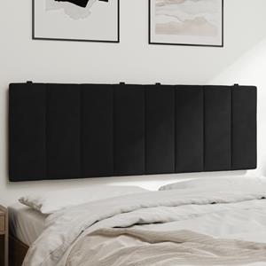 vidaxl Hoofdbordkussen 140 cm fluweel zwart