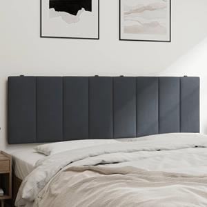 vidaxl Hoofdbordkussen 160 cm fluweel donkergrijs