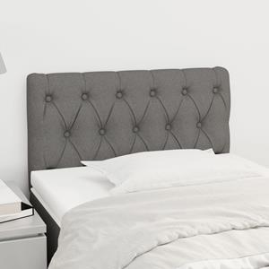 VidaXL Hoofdbord 80x7x78/88 cm stof donkergrijs