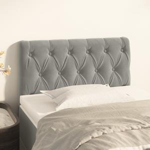 VidaXL Hoofdbord 80x7x78/88 cm fluweel lichtgrijs