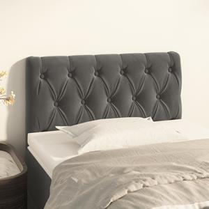 VidaXL Hoofdbord 80x7x78/88 cm fluweel donkergrijs