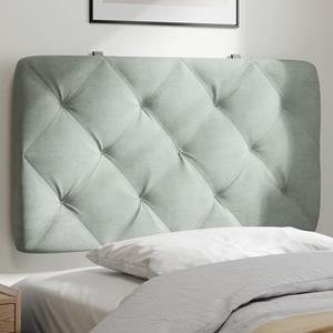 VidaXL Hoofdbordkussen 90 cm velvet lichtgrijs