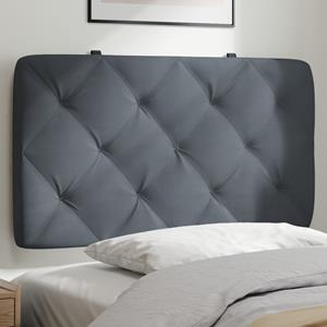 VidaXL Hoofdbordkussen 90 cm fluweel donkergrijs
