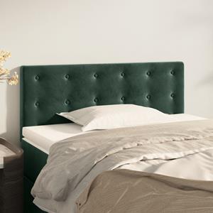 VidaXL Hoofdbord 100x5x78/88 cm fluweel donkergroen