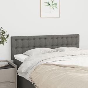 VidaXL Hoofdborden 2 st 72x5x78/88 cm stof donkergrijs