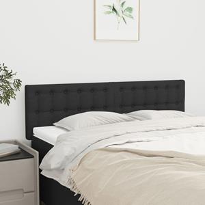 VidaXL Hoofdborden 2 st 72x5x78/88 cm stof zwart