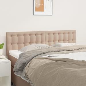 VidaXL Hoofdborden 2 st 72x5x78/88 cm kunstleer cappuccinokleurig 8720287153139
