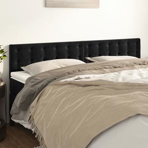 VidaXL Hoofdborden 2 st 80x5x78/88 cm fluweel zwart