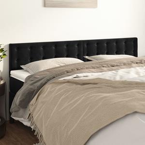 VidaXL Hoofdborden 2 st 90x5x78/88 cm fluweel zwart