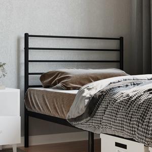 VidaXL Hoofdbord metaal zwart 90 cm
