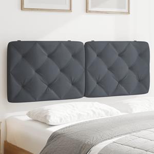 VidaXL Hoofdbordkussen 120 cm fluweel donkergrijs