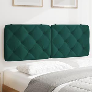 VidaXL Hoofdbordkussen 120 cm fluweel donkergroen