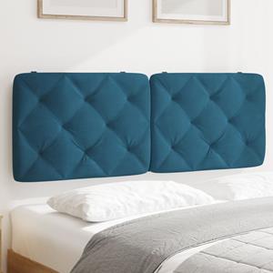 VidaXL Hoofdbordkussen 120 cm fluweel blauw