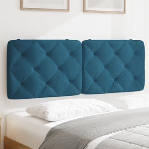 VidaXL Hoofdbordkussen 140 cm fluweel blauw