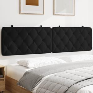 VidaXL Hoofdbordkussen 200 cm fluweel zwart